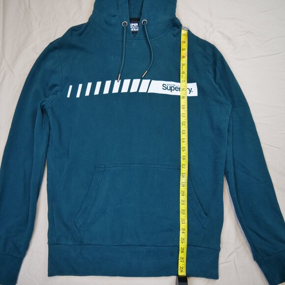 Superdry Green Blue Hoodie Sweatshirt - Picture 4 of 4